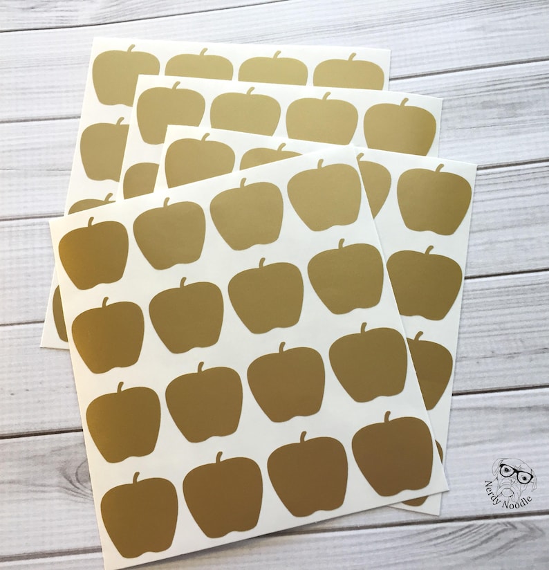 Apple Planner Stickers, Apple Stickers, Apple Sticker Set, Apple Envelope Seals, Apple Envelope Stickers, Apple Decals, Teacher Stickers image 1