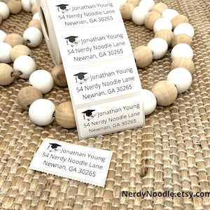 Graduation Custom Address Labels, Graduation Return Address Labels, 100-250-500,  Personalized Address Labels, Graduation Mailing labels