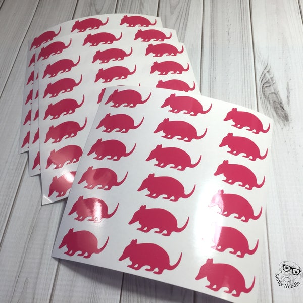 Armadillo Stickers, Armadillo Sticker Set, Armadillo Envelope Seals, Armadillo Envelope Stickers, Armadillo, Scrapbook stickers, party