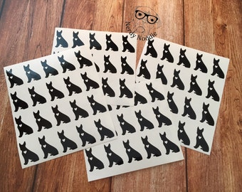 Boston Terrier Stickers, Boston Terrier Stickers, Dog Sticker Set, Boston Terrier Envelope Seals, Boston Terrier, Tanning Stickers