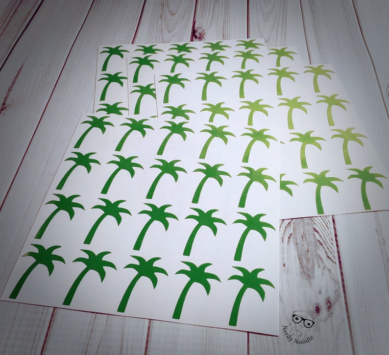 Palm Tree Stickers Palm Tree Sticker Set Palm Tree Envelope Etsy