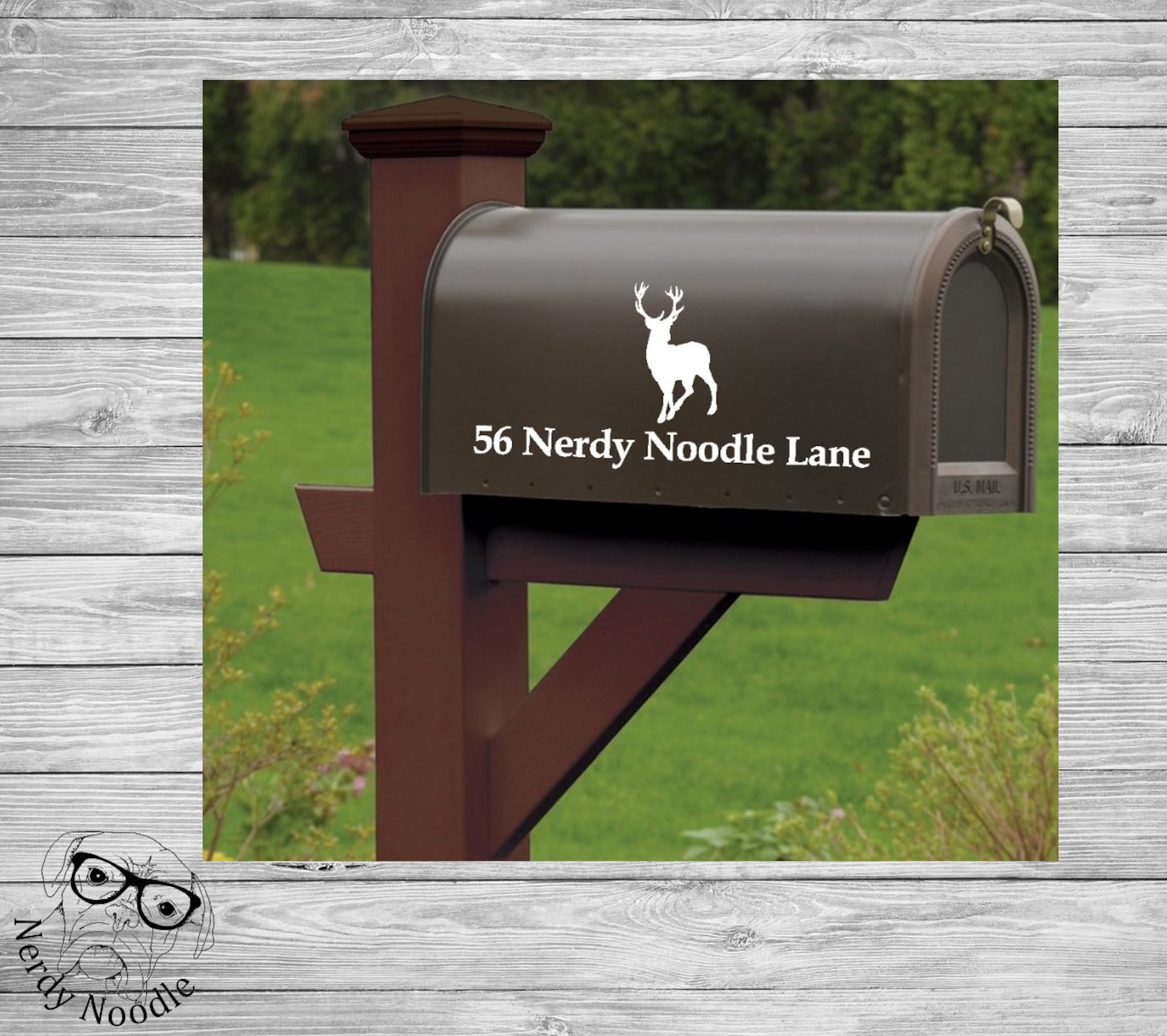 Deer Mailbox Decal Deer Custom Mailbox Decal Deer Address Etsy