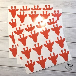 Giraffe Tanning Stickers, 56, Giraffe Stickers, Giraffe Sticker Set, Giraffe Envelope Seals, Giraffe Envelope Stickers, Giraffe, Zoo Sticker