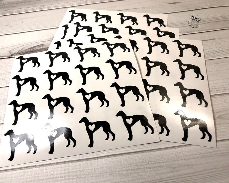 Greyhound Stickers Greyhound Sticker Set Greyhound Envelope Etsy