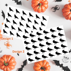 Raven Stickers, Raven Planner Stickers, Raven Sticker Set, Raven Envelope Seals, Raven Labels, Raven, Crow, Bird, Black Bird, Scrapbooking