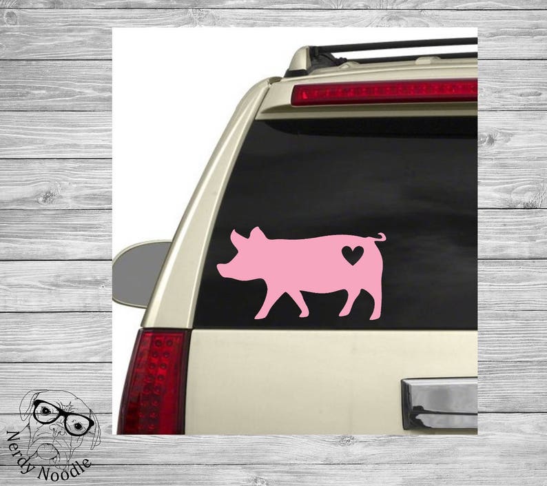Pig Decal Pig Car Decal Pig Travel Tumbler Decal Pig Mug Etsy