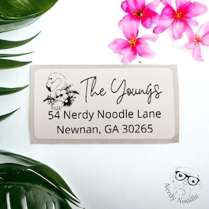 Flamingo Custom Address Labels, Flamingo Return Address Labels, Personalized Flamingo Address Labels, Flamingo address sticker, Tropical