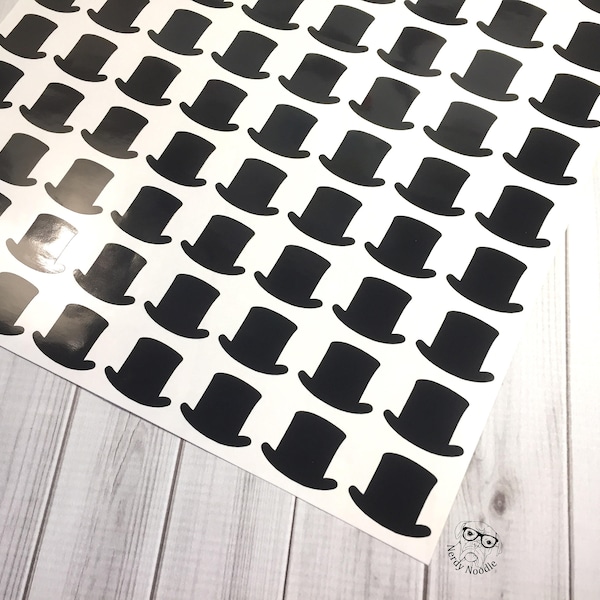 Top Hat Stickers, Top Hat Planner Stickers, Top Hat Stickers, Top Hat Sticker Set, Top Hat Envelope Seals, Top Hat Decal, Top Hat, New Years