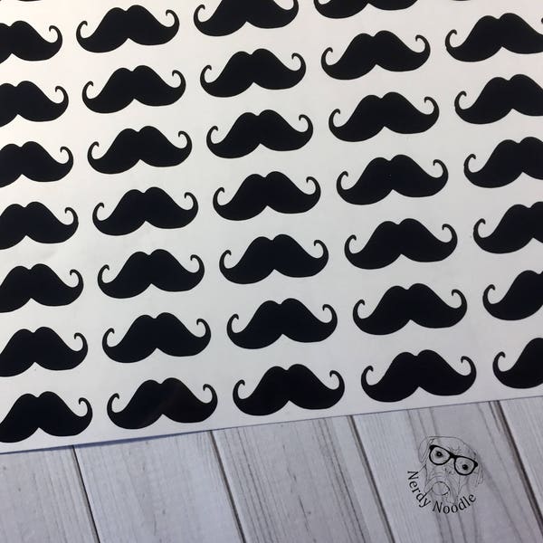 Mustache Planner Stickers, Mustache Stickers, Mustache Sticker Set, Mustache Envelope Seals, Mustache Envelope Stickers, Mustache