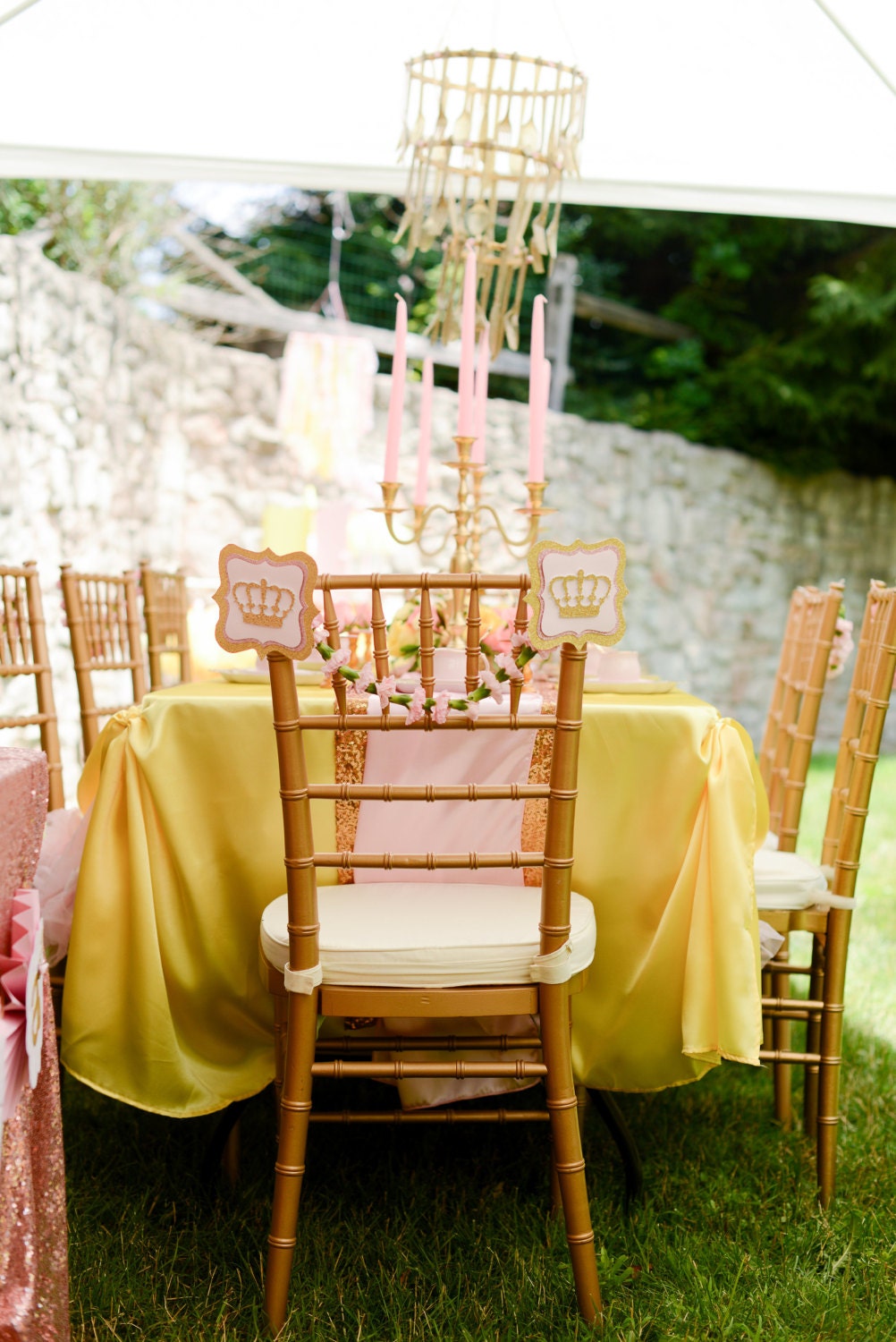 12 Gold Wedding Candle Candelabras 3 arm One dozen Candle Etsy