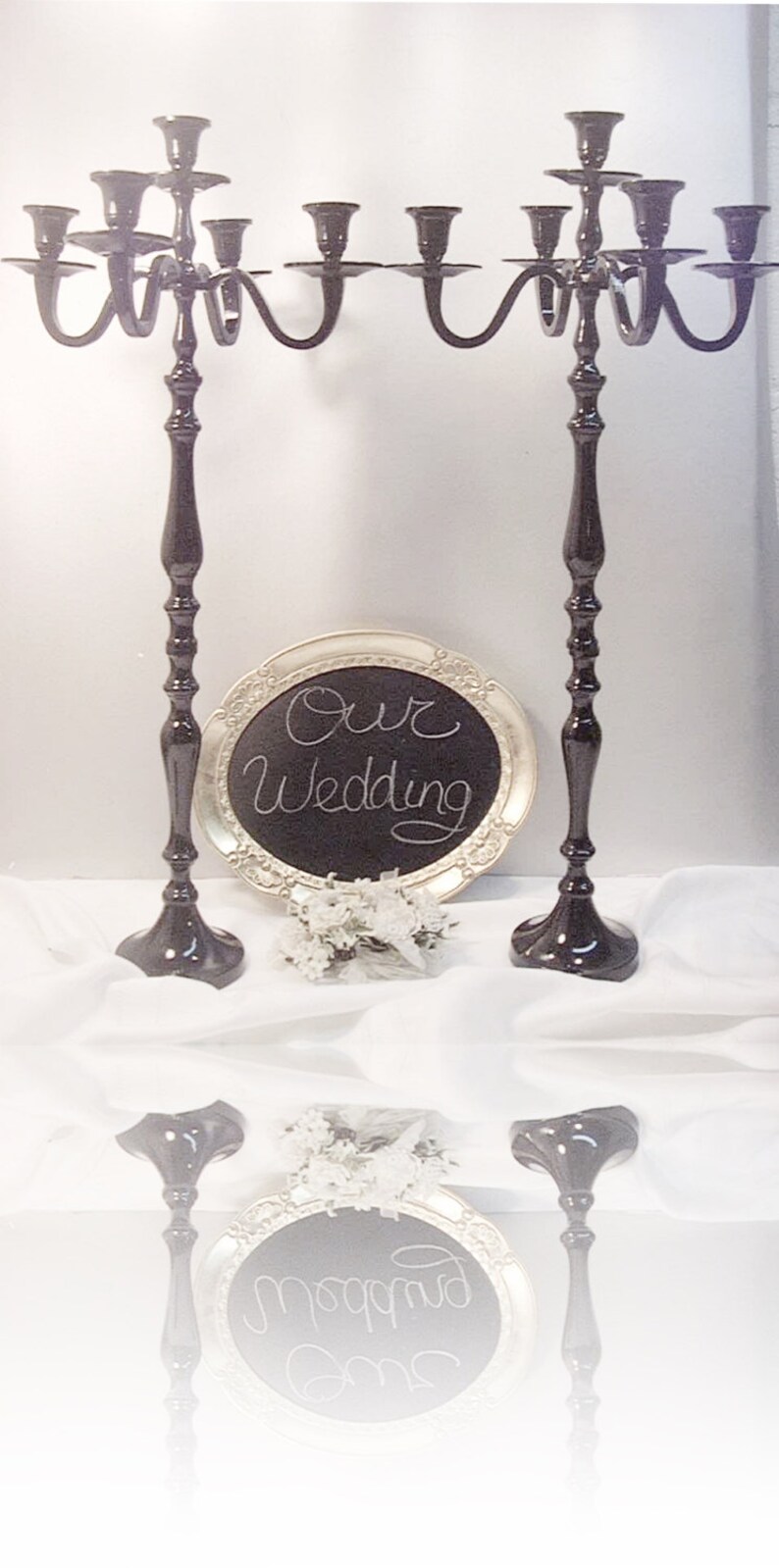 One Tall Wedding Candle/ Candelabra/ 5 arm Candle Holder/Tall Etsy