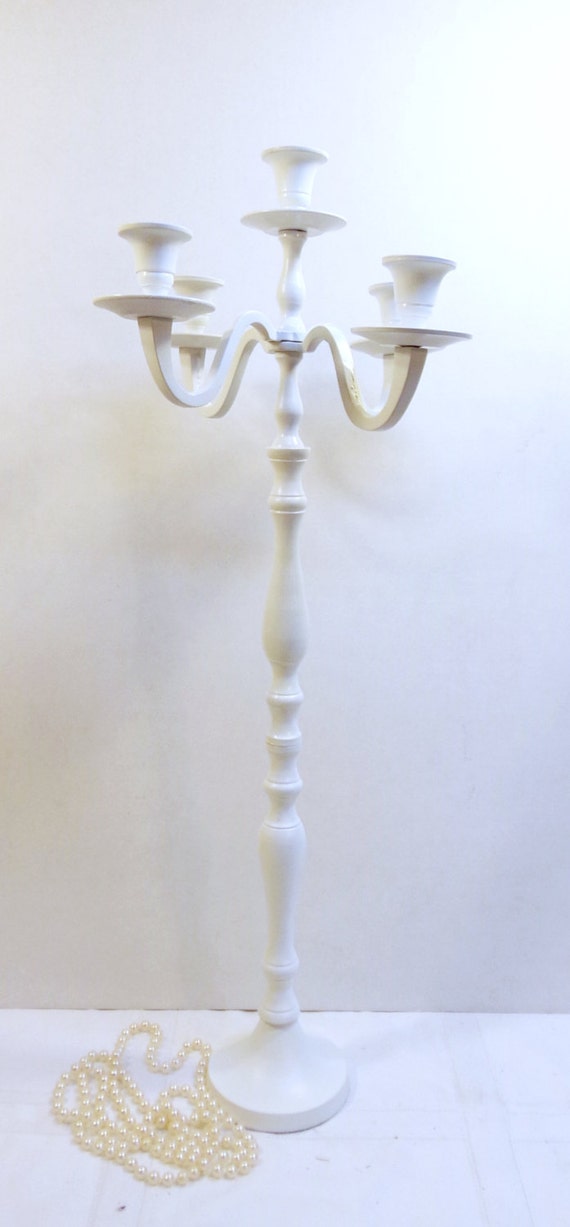 One Tall Wedding Candle/ Candelabra/ 5 arm Candle Holder/Tall Etsy