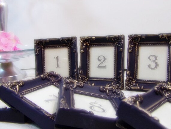Set Of 10 Ornate Wedding Table Frames Plum And Gold Frames 2 1 2 X