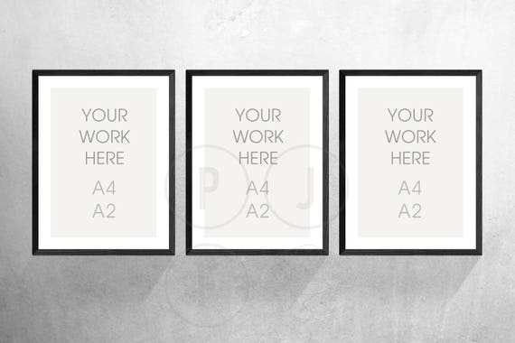 Frame Mockup A4 Set Of 3 A4 Frame Mock Frame Mockup A4 Set Of 3 A4 Frame Mock