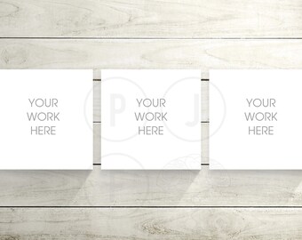 Download Free Square Canvas Mockup Set Of 3 Multi Frame Mockup Canvas Mockup PSD Mockup Template