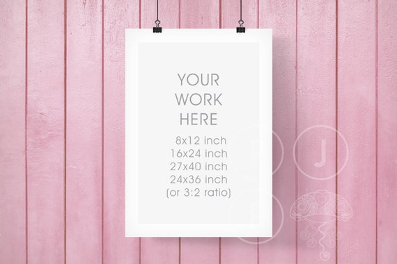 Download Free Hanging Frame Mockup 8x12 Kids Room Mockup Girls (PSD ...