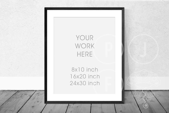 Frame Mockup Bw Black And White 24x30 Styled Frame