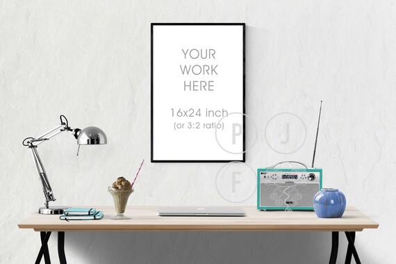 Frame And Desk Mockup Poster Frame Mockup 16x24 8x12