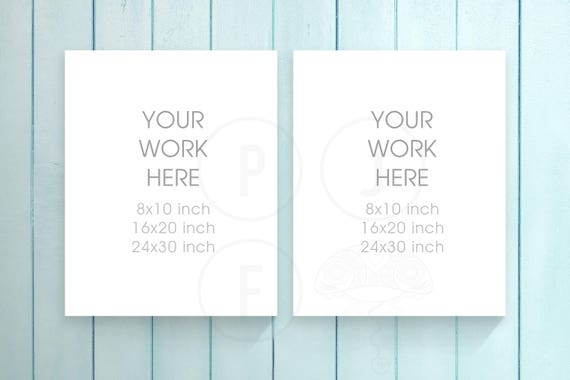 Set Of Two Canvas Mockups Canvas Mockup 8x10 16x20