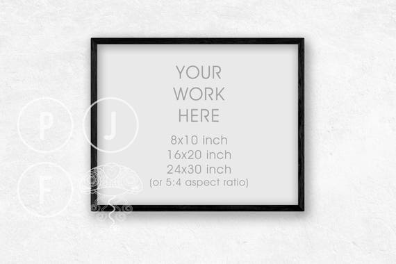 Black Frame Mockup 8x10 16x20 Frame Mock Up Landscape