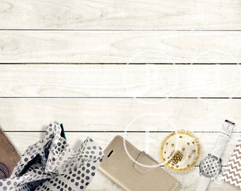 Download Free desktop mockup, white desk, blog background, styled desk, blog background, top view, white wood desk PSD Template