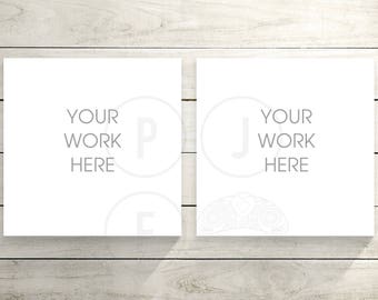Download Square Canvas Mockup Set Of 2 Canvas Mockup Scandinavian Set Of Two Square Mockup Free Templates Psd Mockups Download PSD Mockup Templates