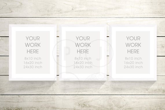 Set Of Three Frame Mockup 8x10 16x20 24x30 8x10 Set Of Three Frame Mockup 8x10 16x20 24x30 8x10