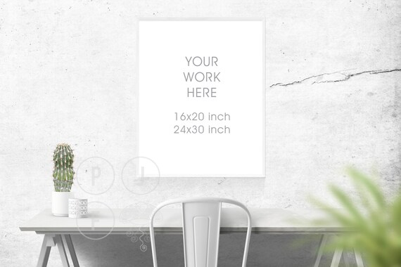 Frame Mockup 16x20 Poster Frame Mockup 24x30 Thin Frame