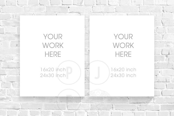 Canvas Mockup Set Of 2 16x20 Canvas Mockup 24x30