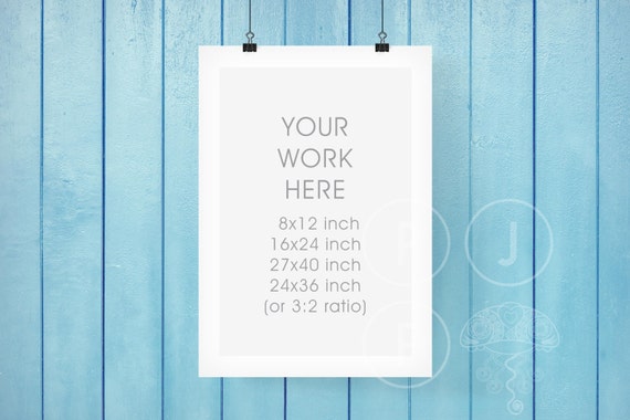 Hanging Frame Mockup Nursery Mockup Blue Kids Room Boys