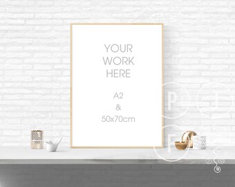 Download Free Poster Frame Mockup A2 50x70 Frame Mock Up Styled Photography Wall Frame Mockup Portrait Gold 333 3d Mockups Free Downloads PSD Mockup Template