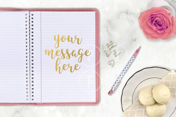 Notebook Mockup Feminine Desk Mockup Blog Background Styled Notebook Notebook Mockup Feminine Desk Mockup Blog Background Styled Notebook