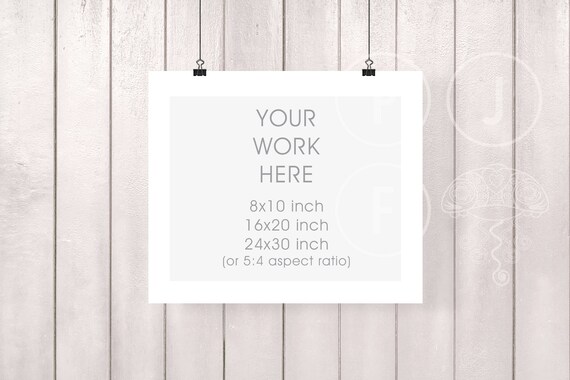 Hanging Mockup 8x10 Landscape 16x20 24x30 Kids Room Mockup