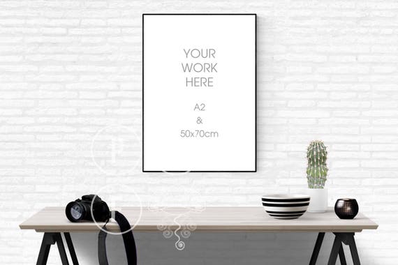 Poster Frame Mockup Frame Mockup A2 50x70 Camera White Poster Frame Mockup Frame Mockup A2 50x70 Camera White