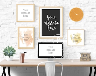 Download Imac Mockup Multi Frame Mockup Computer Mockup Blog Background Website Background Desk Mockup Orange Multiple Fames Mockup Free Downlods 3d Mockups PSD Mockup Templates