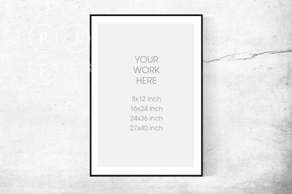 Frame Mockup 8x12 16x24 24x36 27x40 Frame Mockup Black