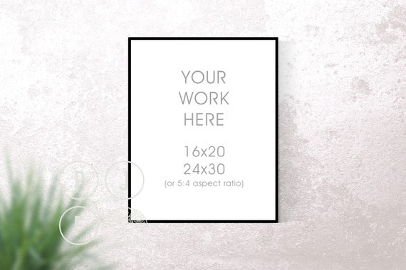 Poster Frame Mockup Digital Frame 16x20 24x30 Frame Mock