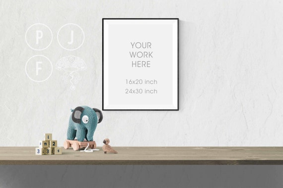 Kids Frame Mockup 8x10 16x20 24x30 Poster Frame Mockup