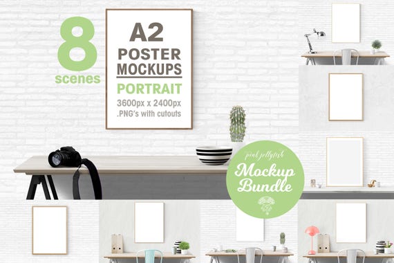 Poster Frame Mockup A2 50x70 Mockup Bundle Frame Mock Mockup Psd Vk