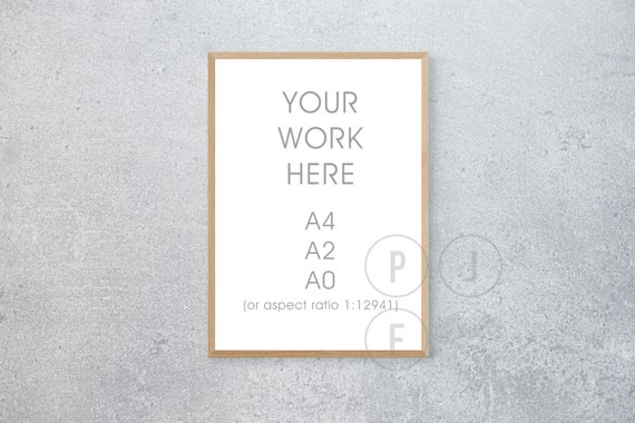 Download Frame Mockup A4 Frame Mockup Oak A2 A0 Poster Frame Etsy