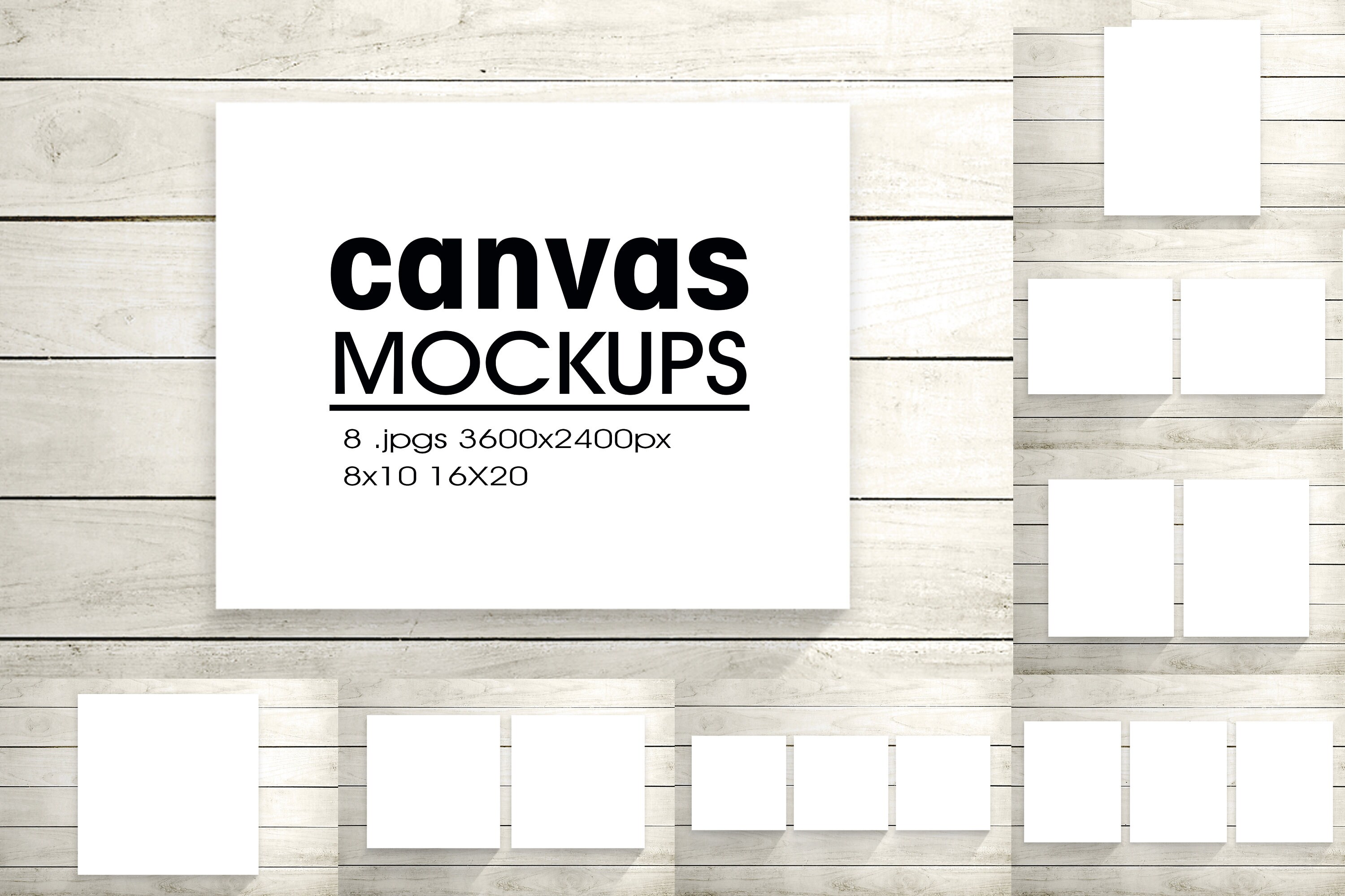 Canvas mockup canvas mock up bundle set 8x10 16x20 Etsy