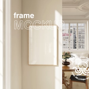 wall art frame mockup, interior mockup, living room, doorway, M38