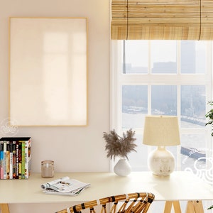 wall art mockup, office, interior frame mockup with reflection, wood frame mockup psd, 5x7 ratio ISO DIN, smart object Ba09,