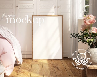 frame mockup pink, interior mockup, farmhouse, country, vintage, Victorian, classic, wood frame mockup, 5x7 ratio ISO, DIN, V13