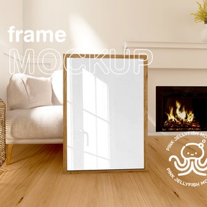 wood frame mockup, interior mockup for wall art, country, farmhouse, 5x7 ratio ISO, DIN, C18