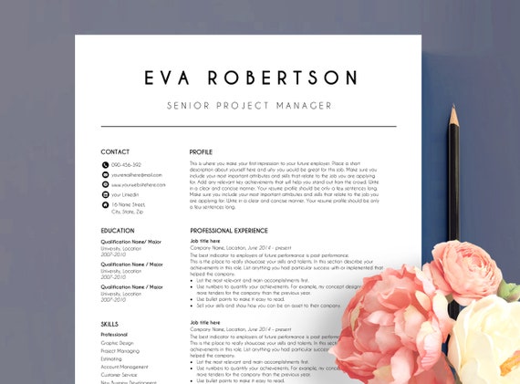 resume cv template resume template word art teacher resume cv design eva resume instant download resume art cv template