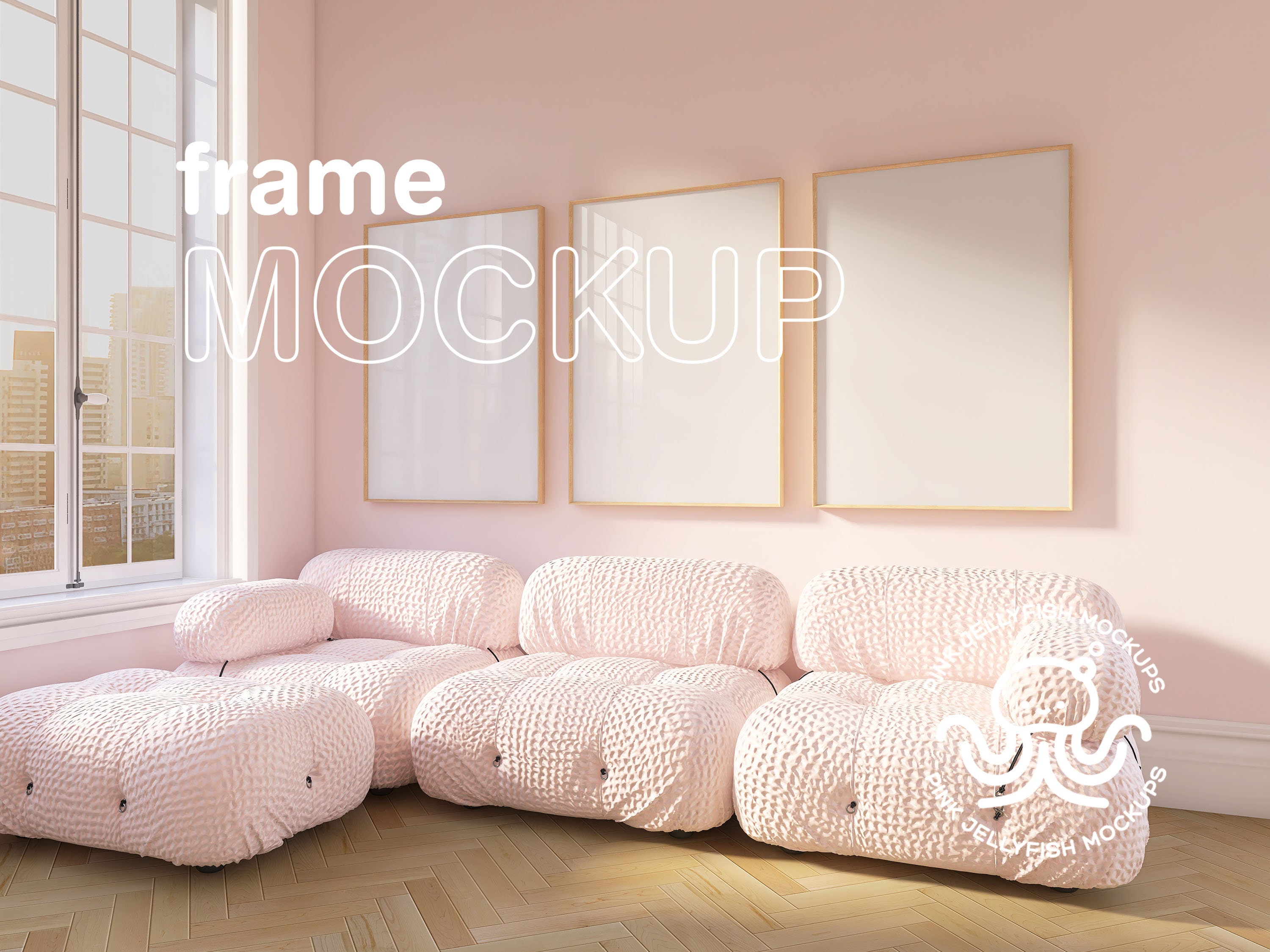 retro frame mockup set of 3, pink wall art mockup, psd, interior mockup, psd, smart object, png, ratio 5x7 DIN ISO, R81_3