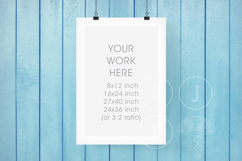 Download Hanging Frame Mockup Nursery Mockup Blue Kids Room Boys Etsy