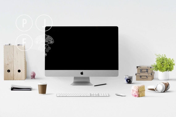 Download Blog background iMac mockup computer mockup computer photo | Etsy