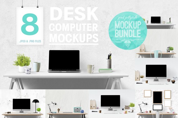 Computer Mockup Imac Mockup Blog Background Styled Desk Etsy